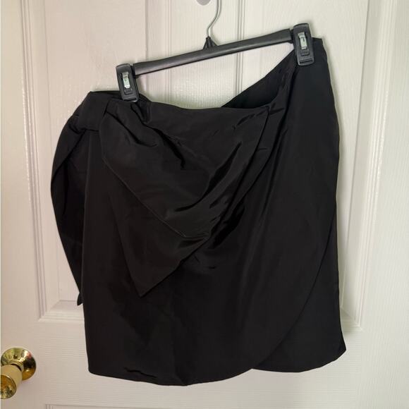Farm Rio Black Taffeta Mini Skirt XL - Picture 3 of 7